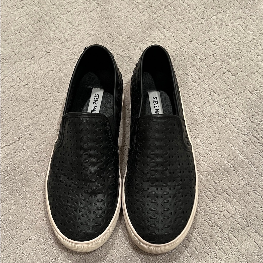 Steve Madden Black Slip On Sneakers